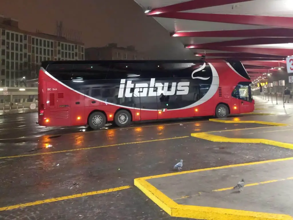 Itabus bus parked in Bologna, Italy
