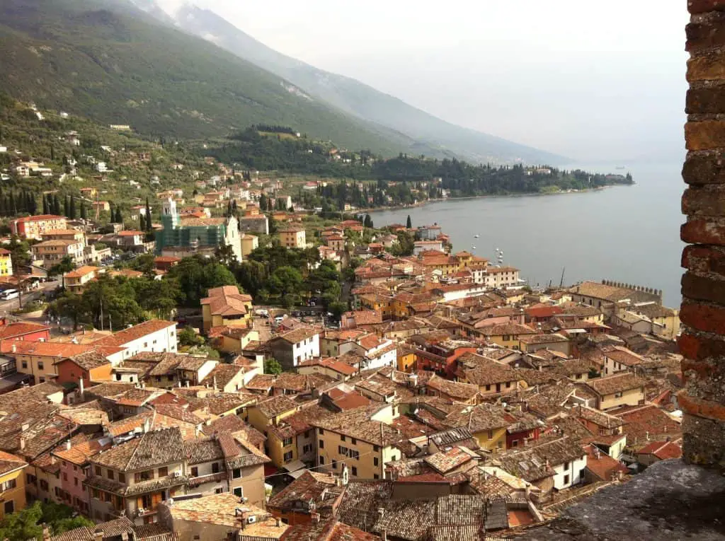 View of Malcesine and Lake Garda from Malcesine Castle