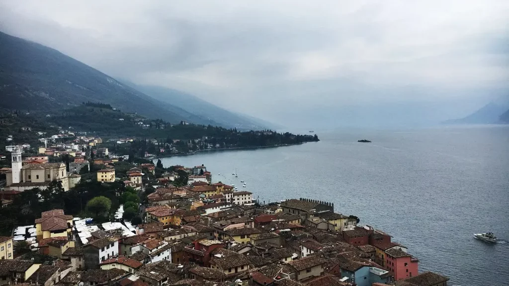 Lake Garda Weather In April - Taken from Malcesine Castle with heavy clouds, just before it started raining